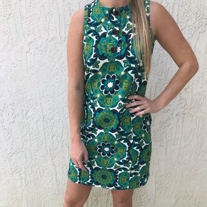 SALE❤️ Ann Taylor Petites Green and Black Floral Dress